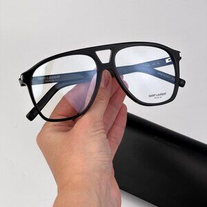 Saint Laurent DUNE Eyeglasses – Black Pilot Frame SL596 DUNE OPT 001